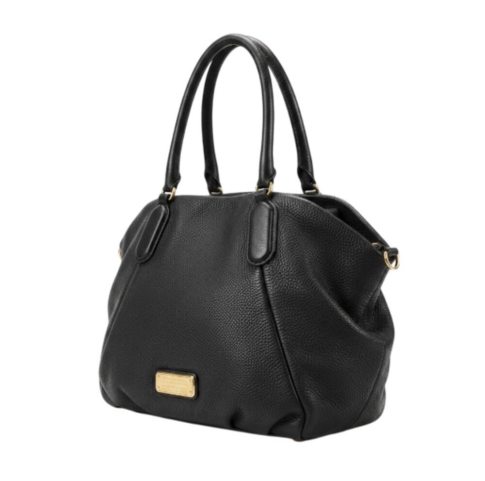 MARC By MARC JACOBS Classic Q Fran Cow Leather Handbag Black Timeless Satchel